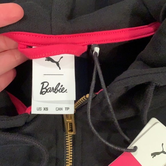 NWT BARBIE  x Puma Zip Sweater Hoodie Rare - Picture 13 of 14